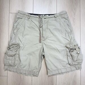 Y2K Unionbay Cargo Shorts Men's 36 Khaki Multi Pocket Utility Summer‎ Outdoor